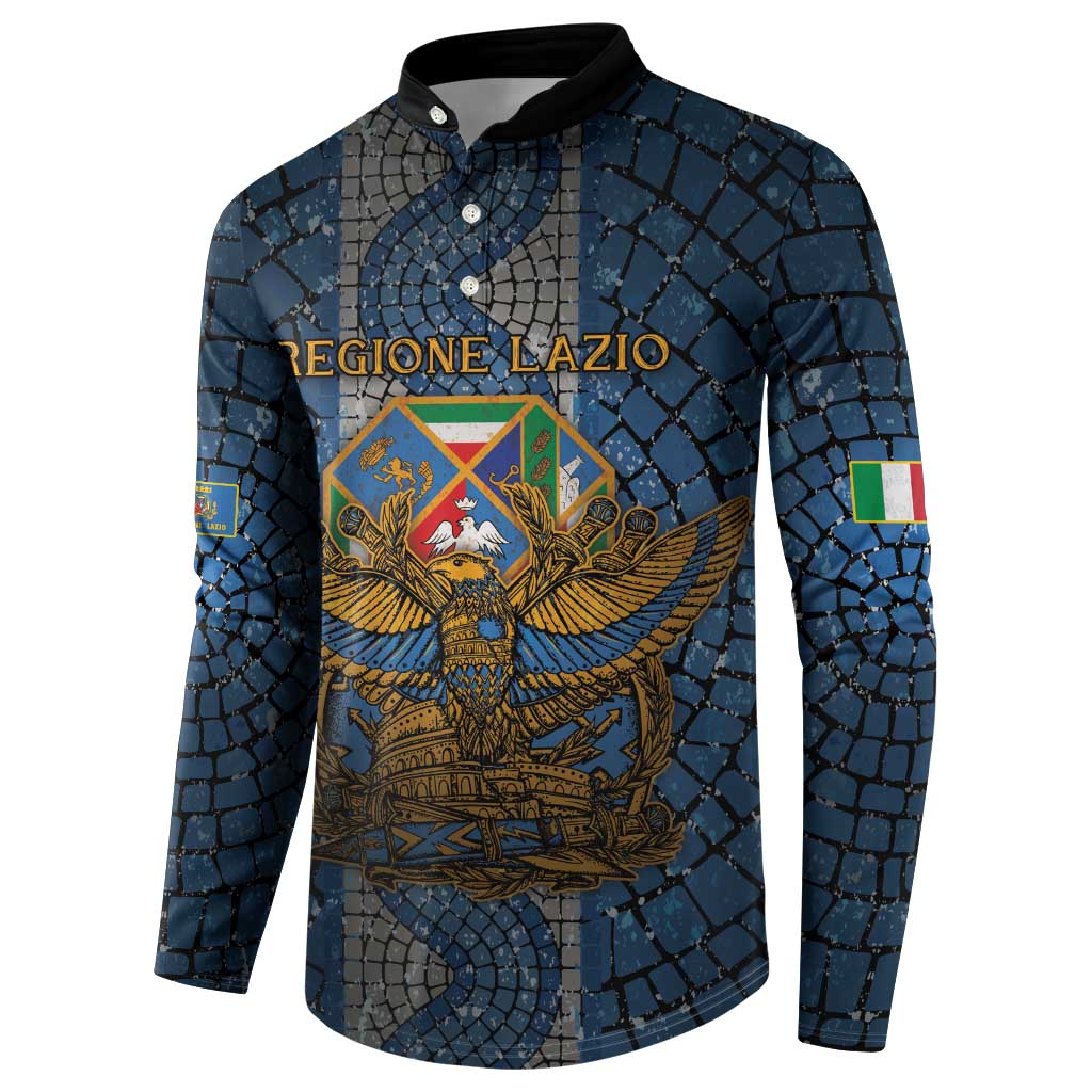 Personalized Italy Lazio Button Sweatshirt Roman Eagle Heritage - Wonder Print Shop