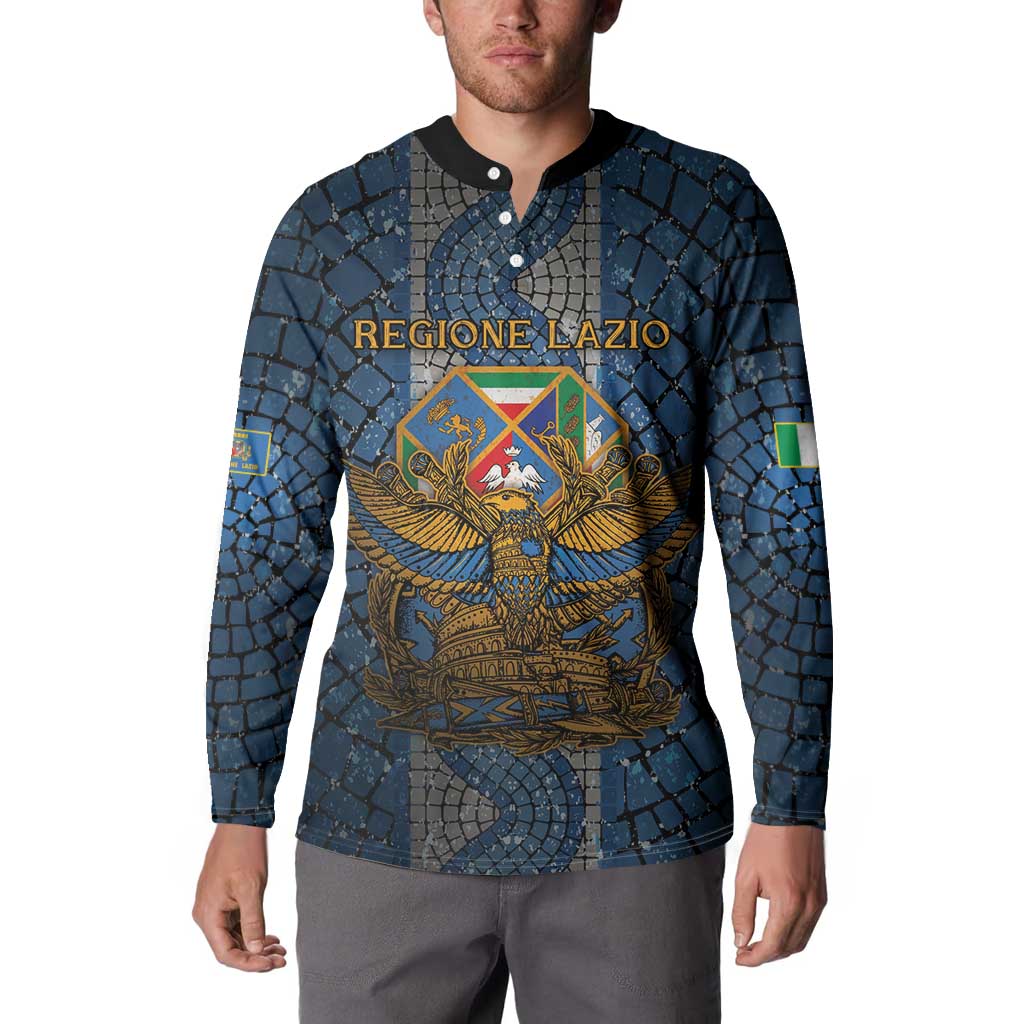 Personalized Italy Lazio Button Sweatshirt Roman Eagle Heritage - Wonder Print Shop