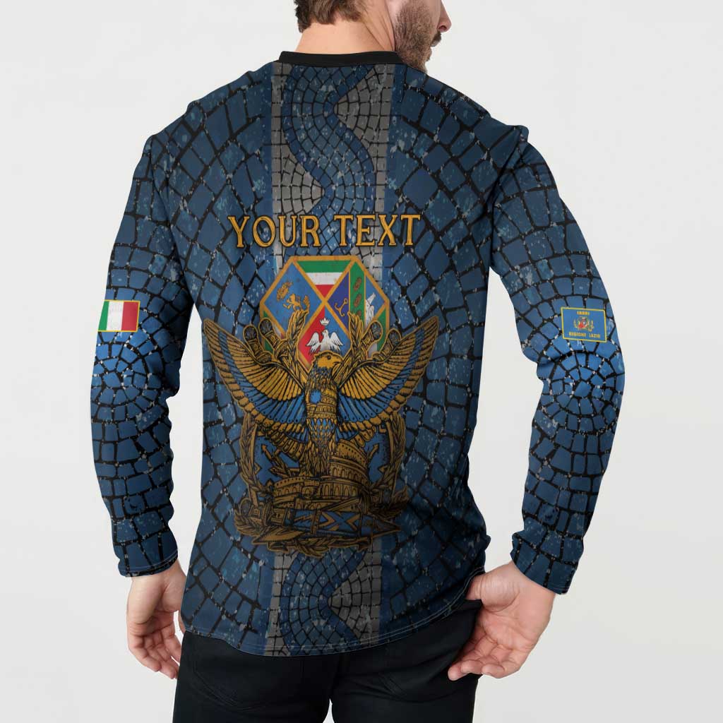 Personalized Italy Lazio Button Sweatshirt Roman Eagle Heritage - Wonder Print Shop