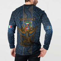 Personalized Italy Lazio Button Sweatshirt Roman Eagle Heritage - Wonder Print Shop
