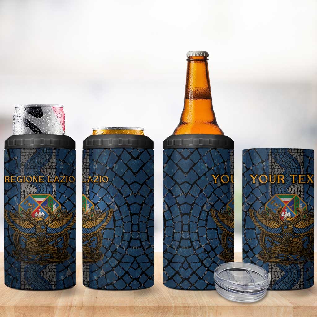Personalized Italy Lazio 4 in 1 Can Cooler Tumbler Roman Eagle Heritage - Wonder Print Shop