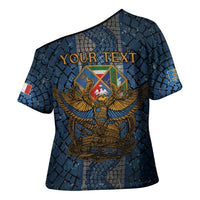 Personalized Italy Lazio Cross Shoulder Shirt Roman Eagle Heritage - Wonder Print Shop