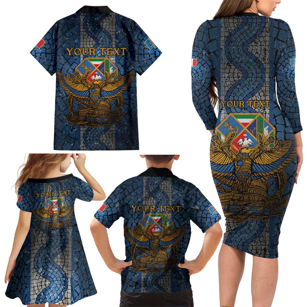 Personalized Italy Lazio Family Matching Long Sleeve Bodycon Dress and Hawaiian Shirt Roman Eagle Heritage - Wonder Print Shop