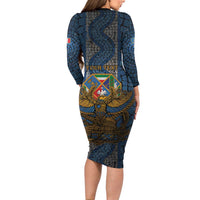 Personalized Italy Lazio Family Matching Long Sleeve Bodycon Dress and Hawaiian Shirt Roman Eagle Heritage - Wonder Print Shop