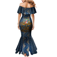 Personalized Italy Lazio Family Matching Mermaid Dress and Hawaiian Shirt Roman Eagle Heritage - Wonder Print Shop