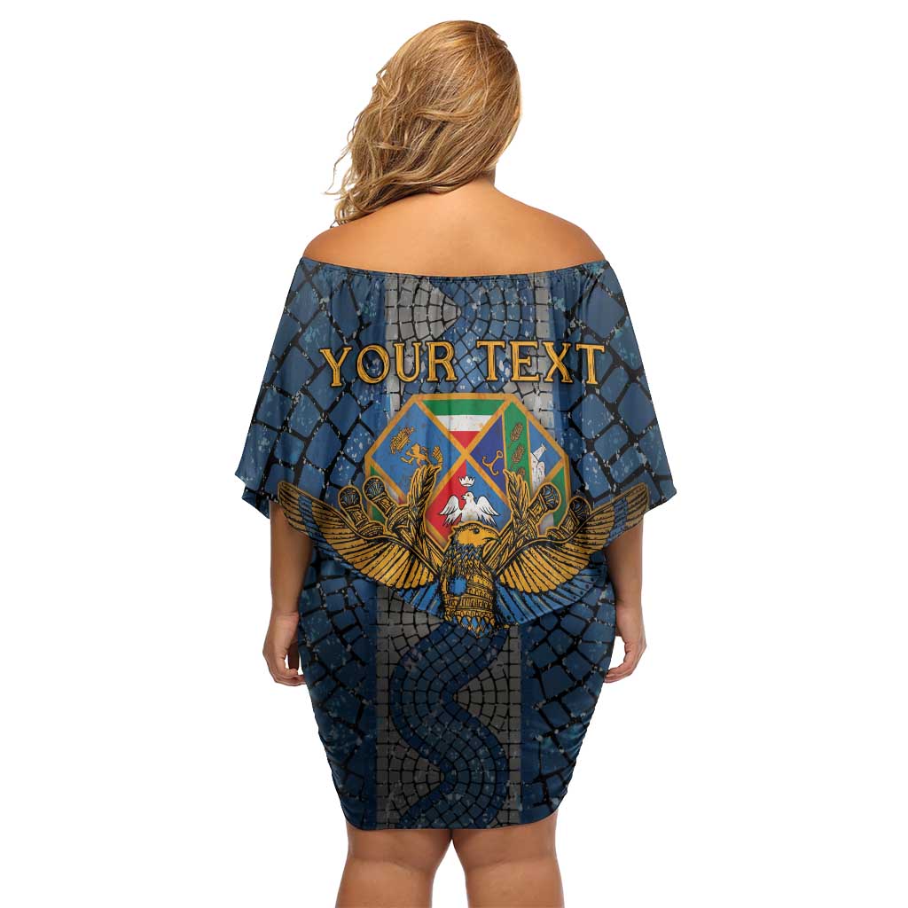 Personalized Italy Lazio Family Matching Off Shoulder Short Dress and Hawaiian Shirt Roman Eagle Heritage - Wonder Print Shop