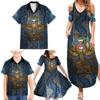 Personalized Italy Lazio Family Matching Summer Maxi Dress and Hawaiian Shirt Roman Eagle Heritage - Wonder Print Shop