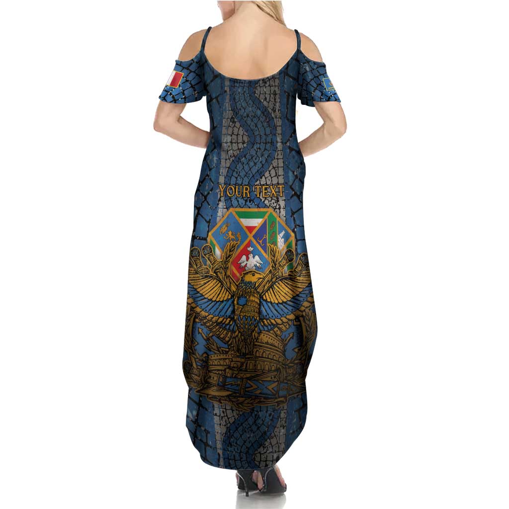 Personalized Italy Lazio Family Matching Summer Maxi Dress and Hawaiian Shirt Roman Eagle Heritage - Wonder Print Shop