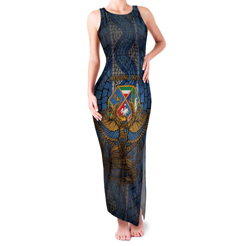 Personalized Italy Lazio Family Matching Tank Maxi Dress and Hawaiian Shirt Roman Eagle Heritage - Wonder Print Shop