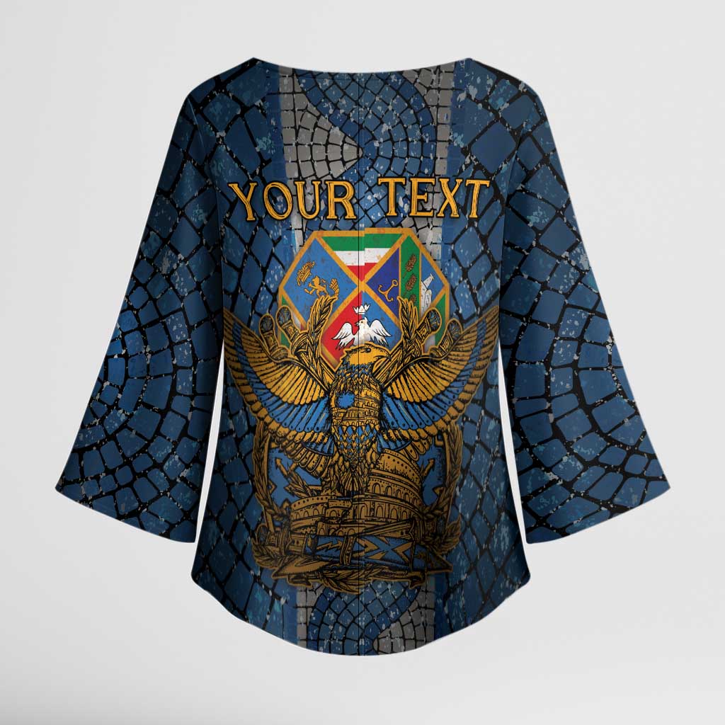 Personalized Italy Lazio Kimono Sleeve Blouse Roman Eagle Heritage - Wonder Print Shop