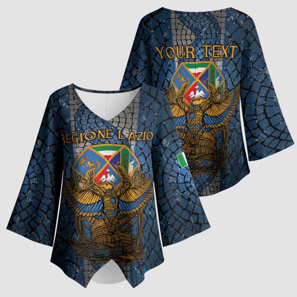 Personalized Italy Lazio Kimono Sleeve Blouse Roman Eagle Heritage - Wonder Print Shop
