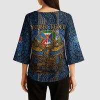 Personalized Italy Lazio Kimono Sleeve Blouse Roman Eagle Heritage - Wonder Print Shop