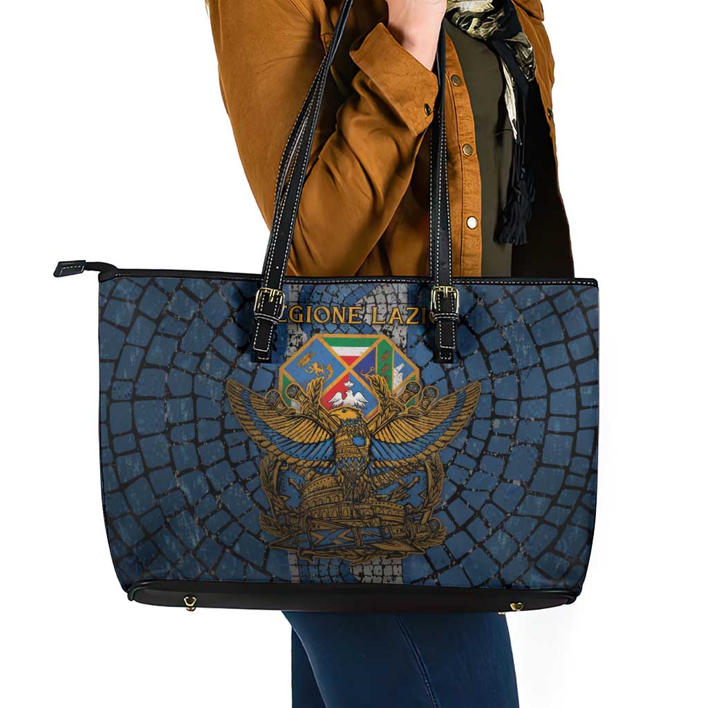 Italy Lazio Leather Tote Bag Roman Eagle Heritage - Wonder Print Shop