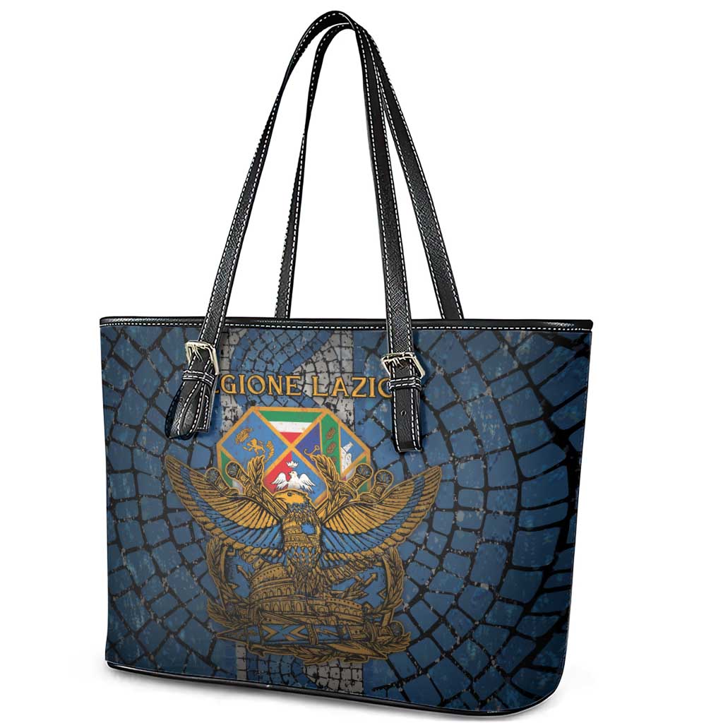 Italy Lazio Leather Tote Bag Roman Eagle Heritage - Wonder Print Shop