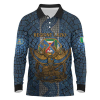 Personalized Italy Lazio Long Sleeve Polo Shirt Roman Eagle Heritage - Wonder Print Shop