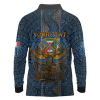Personalized Italy Lazio Long Sleeve Polo Shirt Roman Eagle Heritage - Wonder Print Shop