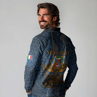 Personalized Italy Lazio Long Sleeve Polo Shirt Roman Eagle Heritage - Wonder Print Shop