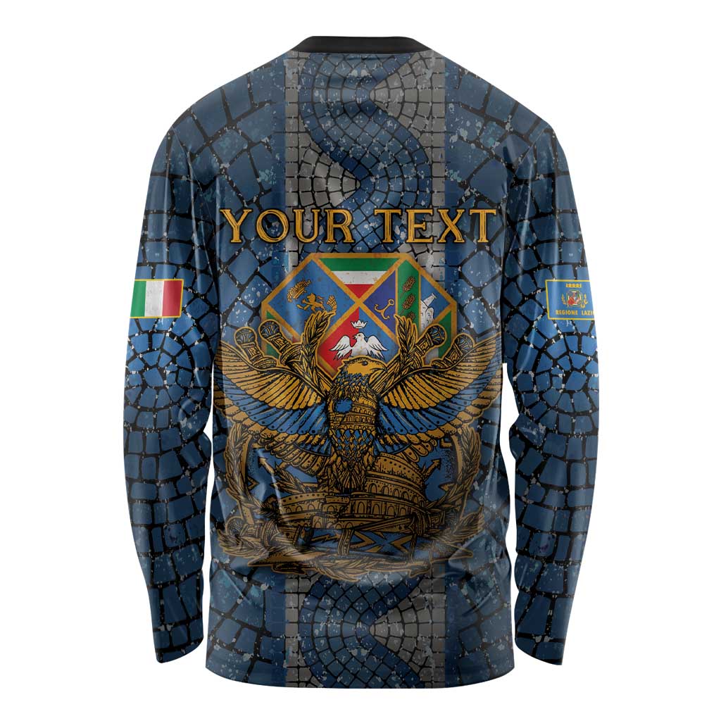 Personalized Italy Lazio Long Sleeve Shirt Roman Eagle Heritage - Wonder Print Shop