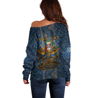 Personalized Italy Lazio Off Shoulder Sweater Roman Eagle Heritage - Wonder Print Shop