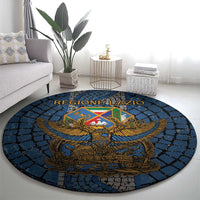 Italy Lazio Round Carpet Roman Eagle Heritage - Wonder Print Shop