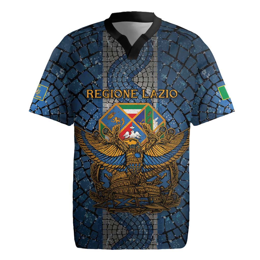 Personalized Italy Lazio Rugby Jersey Roman Eagle Heritage - Wonder Print Shop