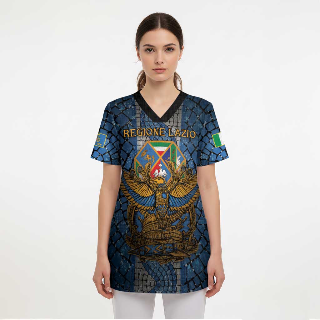 Personalized Italy Lazio Scrub Top Roman Eagle Heritage - Wonder Print Shop