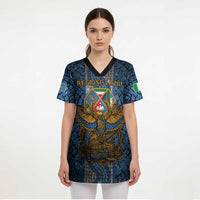 Personalized Italy Lazio Scrub Top Roman Eagle Heritage - Wonder Print Shop