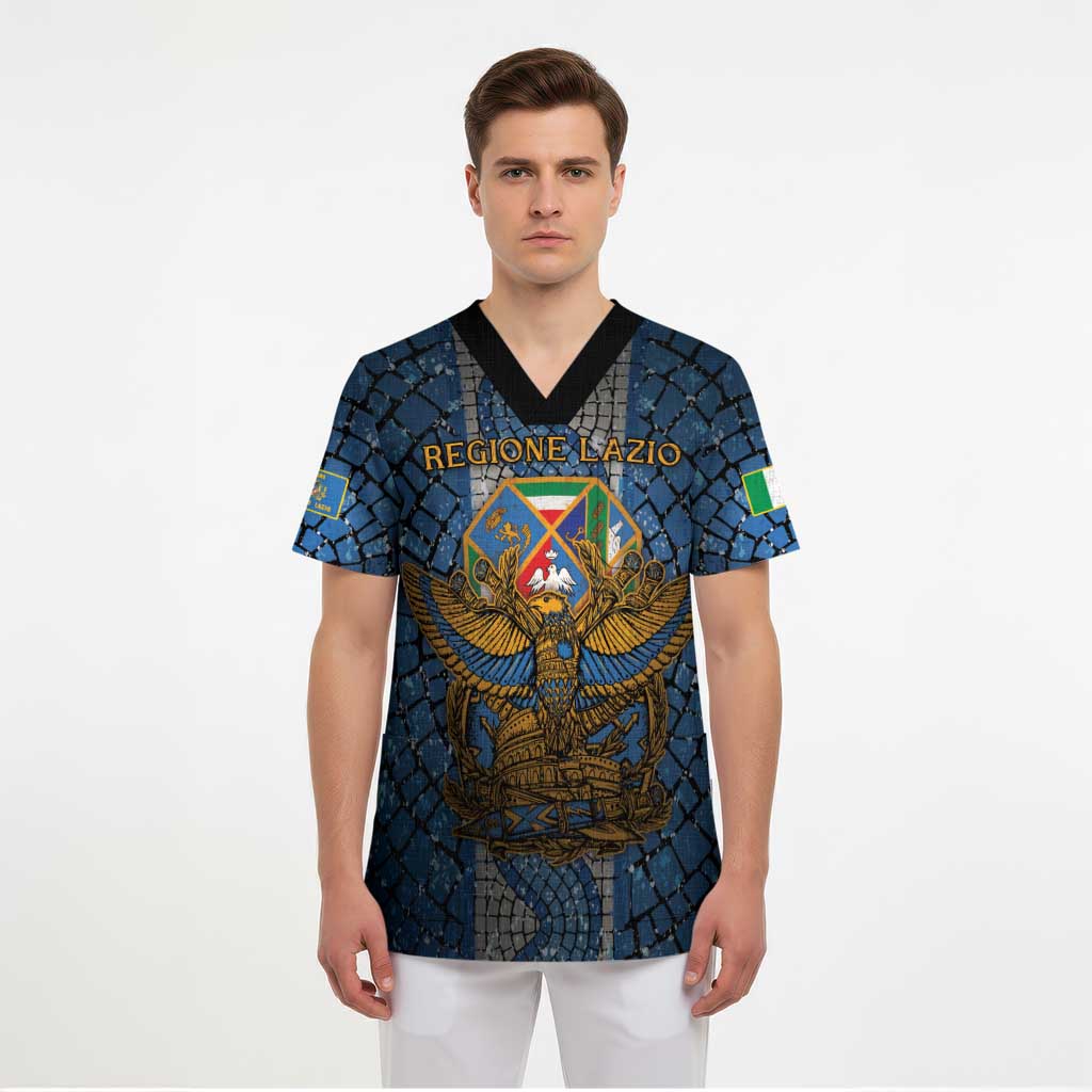 Personalized Italy Lazio Scrub Top Roman Eagle Heritage - Wonder Print Shop