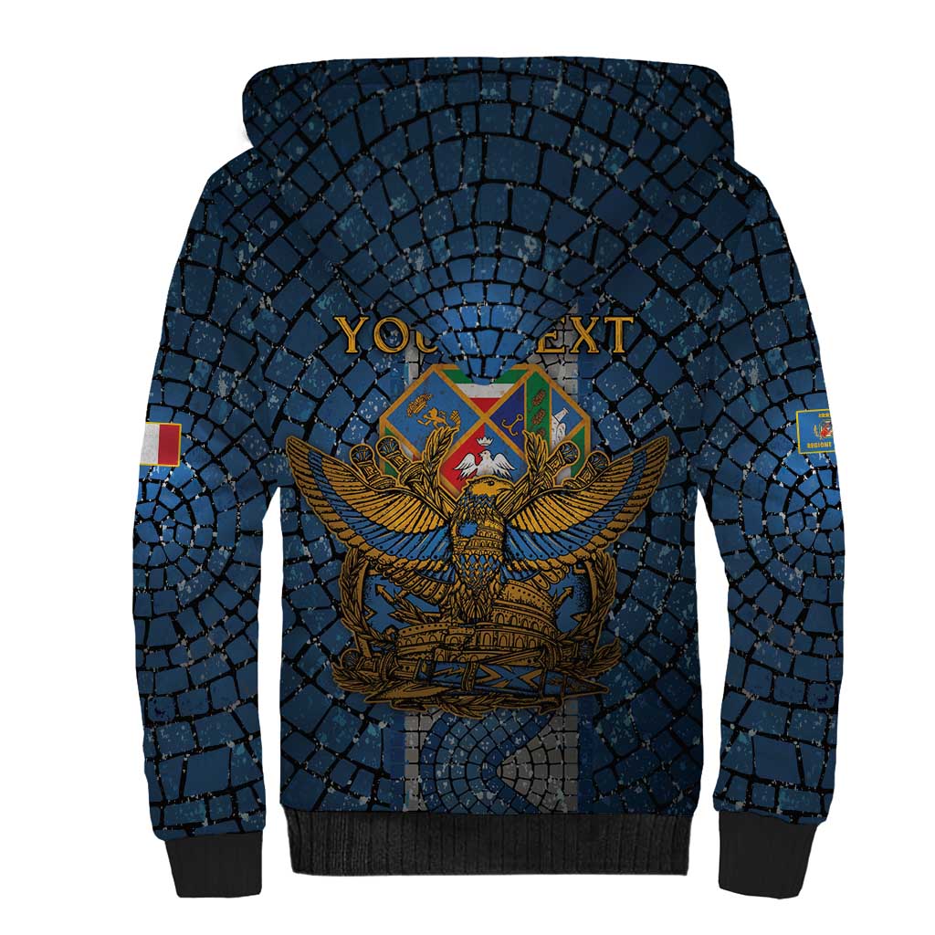 Personalized Italy Lazio Sherpa Hoodie Roman Eagle Heritage - Wonder Print Shop
