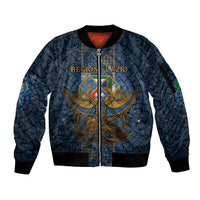 Personalized Italy Lazio Sleeve Zip Bomber Jacket Roman Eagle Heritage - Wonder Print Shop