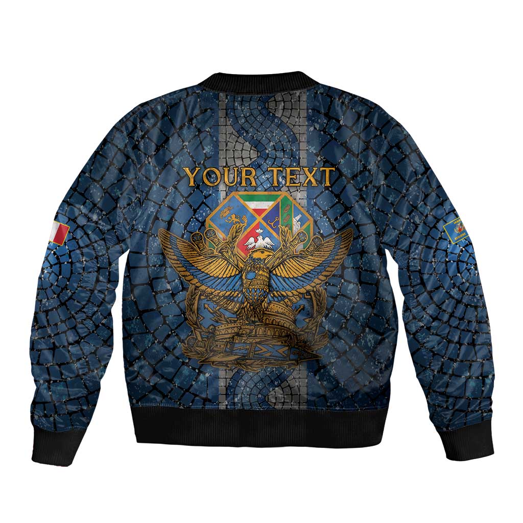 Personalized Italy Lazio Sleeve Zip Bomber Jacket Roman Eagle Heritage - Wonder Print Shop