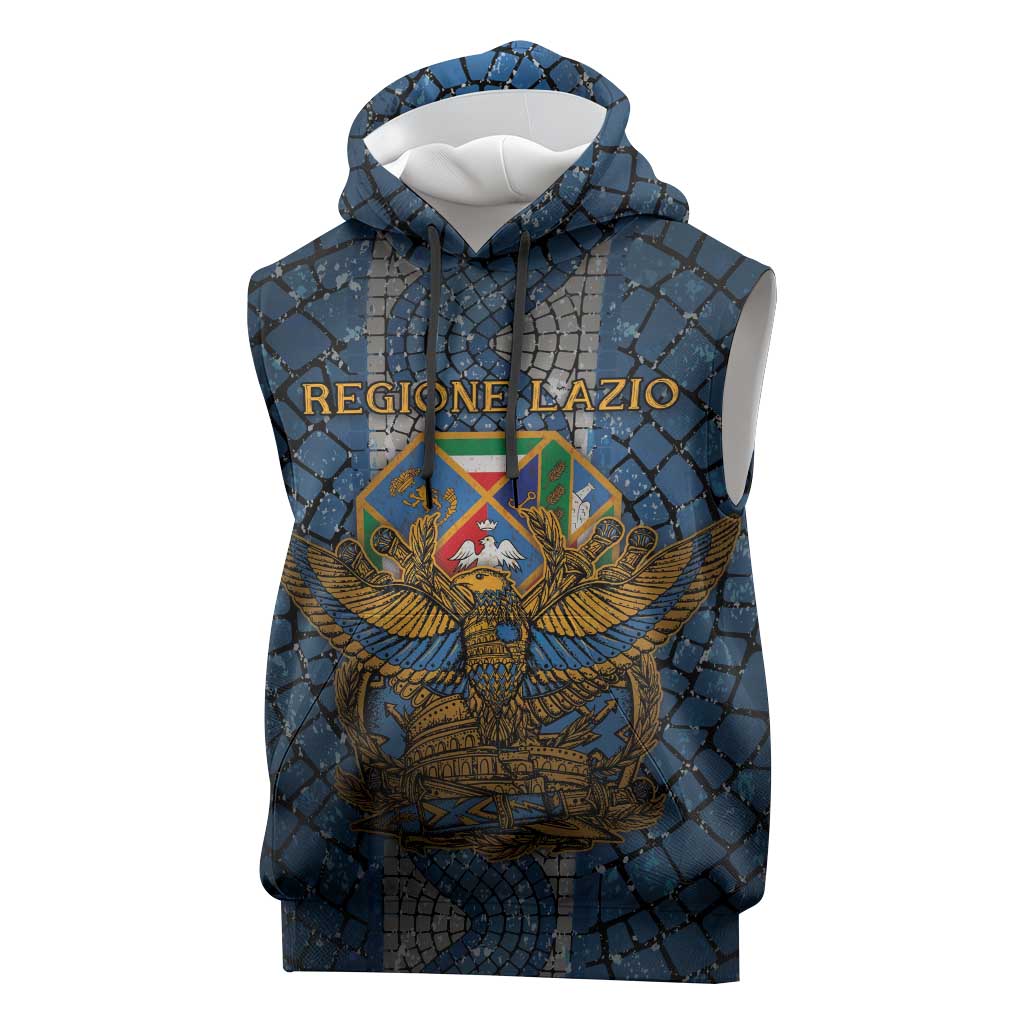 Personalized Italy Lazio Sleeveless Hoodie Roman Eagle Heritage - Wonder Print Shop