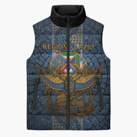 Personalized Italy Lazio Sleeveless Puffer Jacket Roman Eagle Heritage - Wonder Print Shop