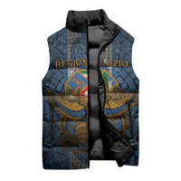 Personalized Italy Lazio Sleeveless Puffer Jacket Roman Eagle Heritage - Wonder Print Shop