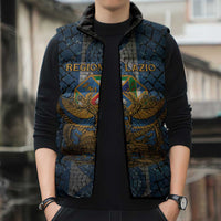Personalized Italy Lazio Sleeveless Puffer Jacket Roman Eagle Heritage - Wonder Print Shop