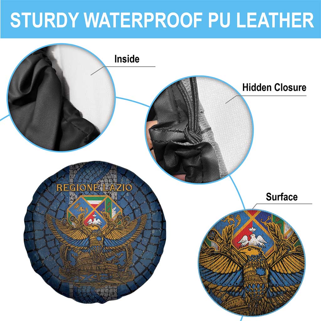 Italy Lazio Spare Tire Cover Roman Eagle Heritage - Wonder Print Shop