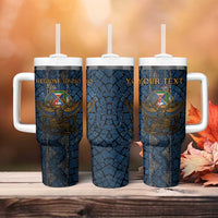 Personalized Italy Lazio Tumbler With Handle Roman Eagle Heritage - Wonder Print Shop