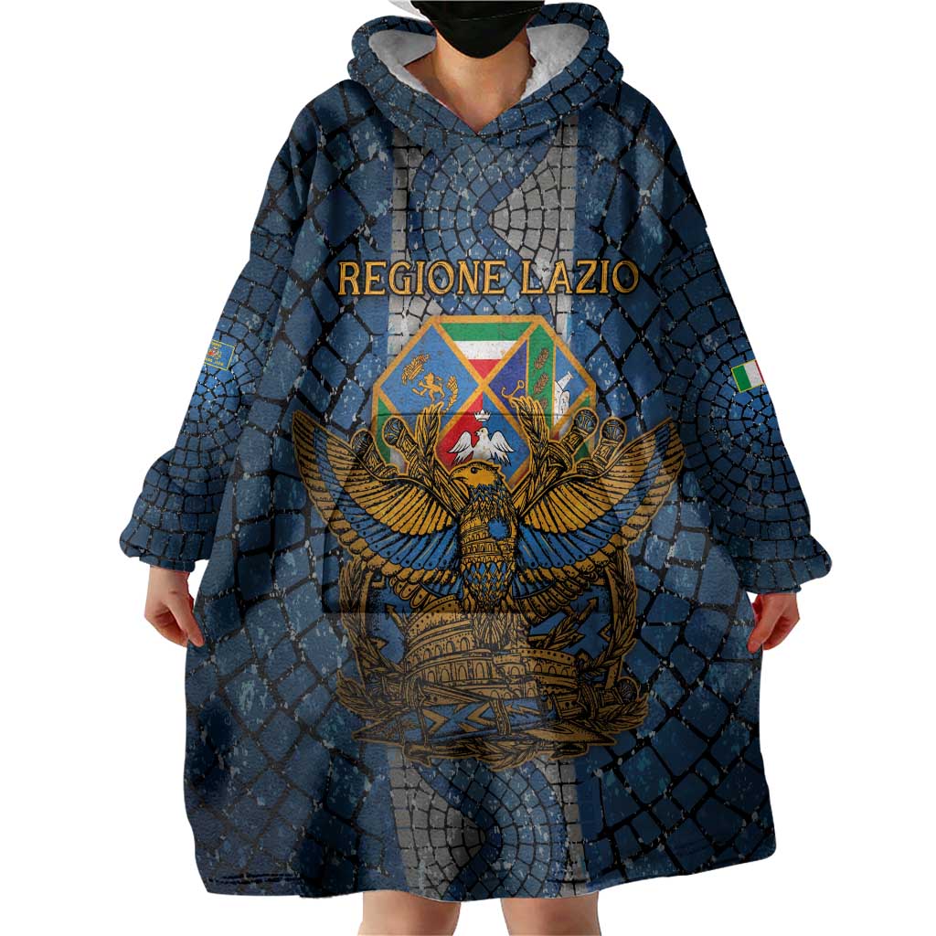 Personalized Italy Lazio Wearable Blanket Hoodie Roman Eagle Heritage - Wonder Print Shop