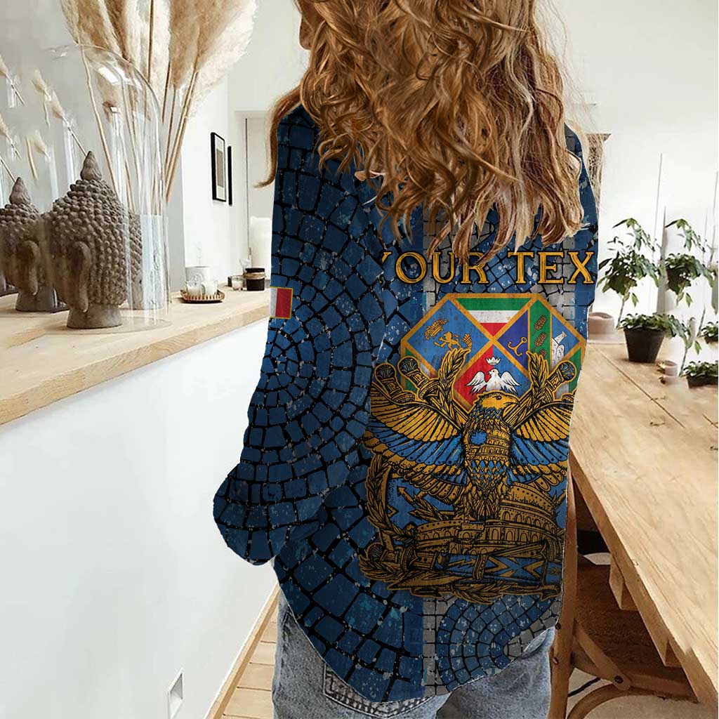 Personalized Italy Lazio Women Casual Shirt Roman Eagle Heritage - Wonder Print Shop