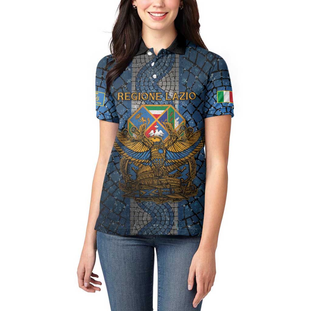 Personalized Italy Lazio Women Polo Shirt Roman Eagle Heritage - Wonder Print Shop