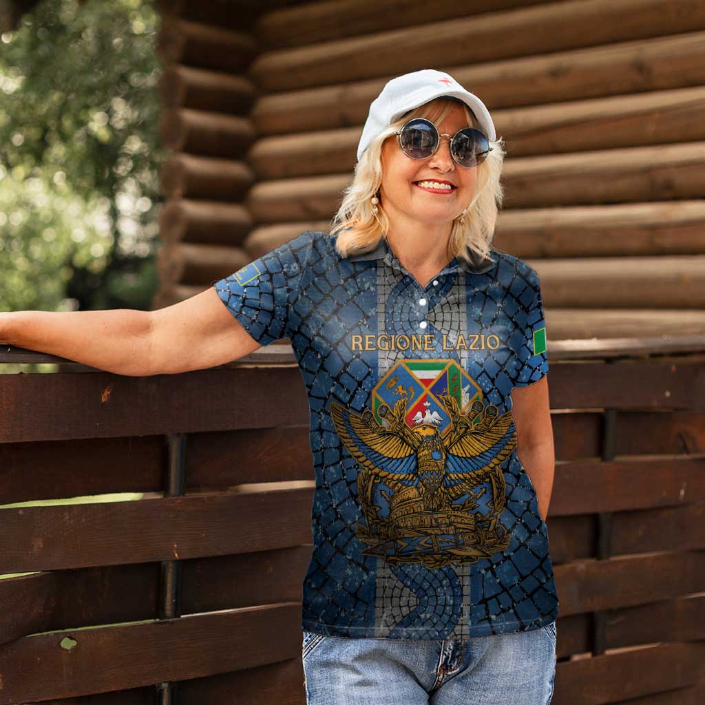 Personalized Italy Lazio Women Polo Shirt Roman Eagle Heritage - Wonder Print Shop