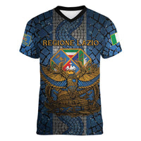 Personalized Italy Lazio Women V-Neck T-Shirt Roman Eagle Heritage - Wonder Print Shop