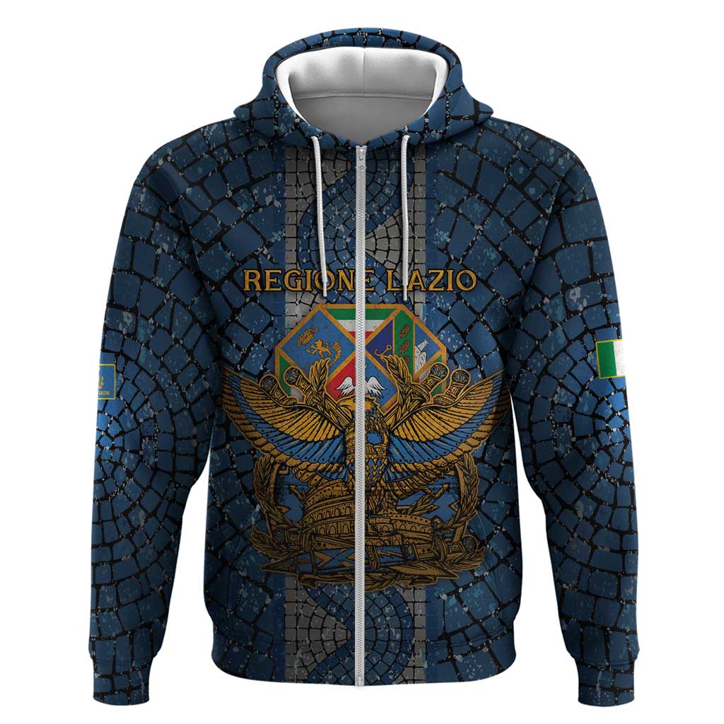 Personalized Italy Lazio Zip Hoodie Roman Eagle Heritage - Wonder Print Shop
