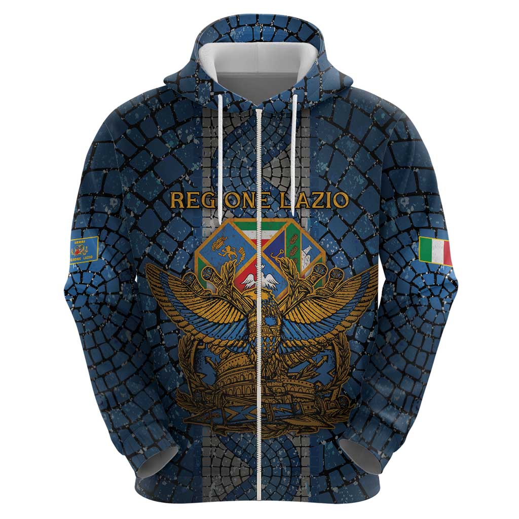 Personalized Italy Lazio Zip Hoodie Roman Eagle Heritage - Wonder Print Shop