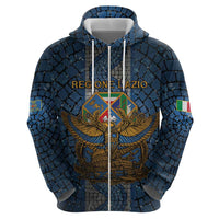 Personalized Italy Lazio Zip Hoodie Roman Eagle Heritage - Wonder Print Shop
