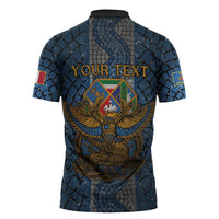 Personalized Italy Lazio Zipper Polo Shirt Roman Eagle Heritage - Wonder Print Shop