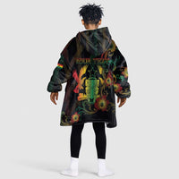 Personalized Ghana Kid Wearable Blanket Hoodie Eagle Of Freedom And Justice