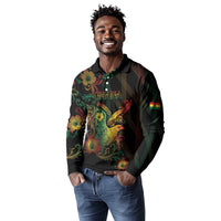 Personalized Ghana Long Sleeve Polo Shirt Eagle Of Freedom And Justice