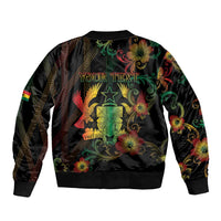 Personalized Ghana Sleeve Zip Bomber Jacket Eagle Of Freedom And Justice