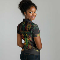 Personalized Ghana Women Polo Shirt Eagle Of Freedom And Justice